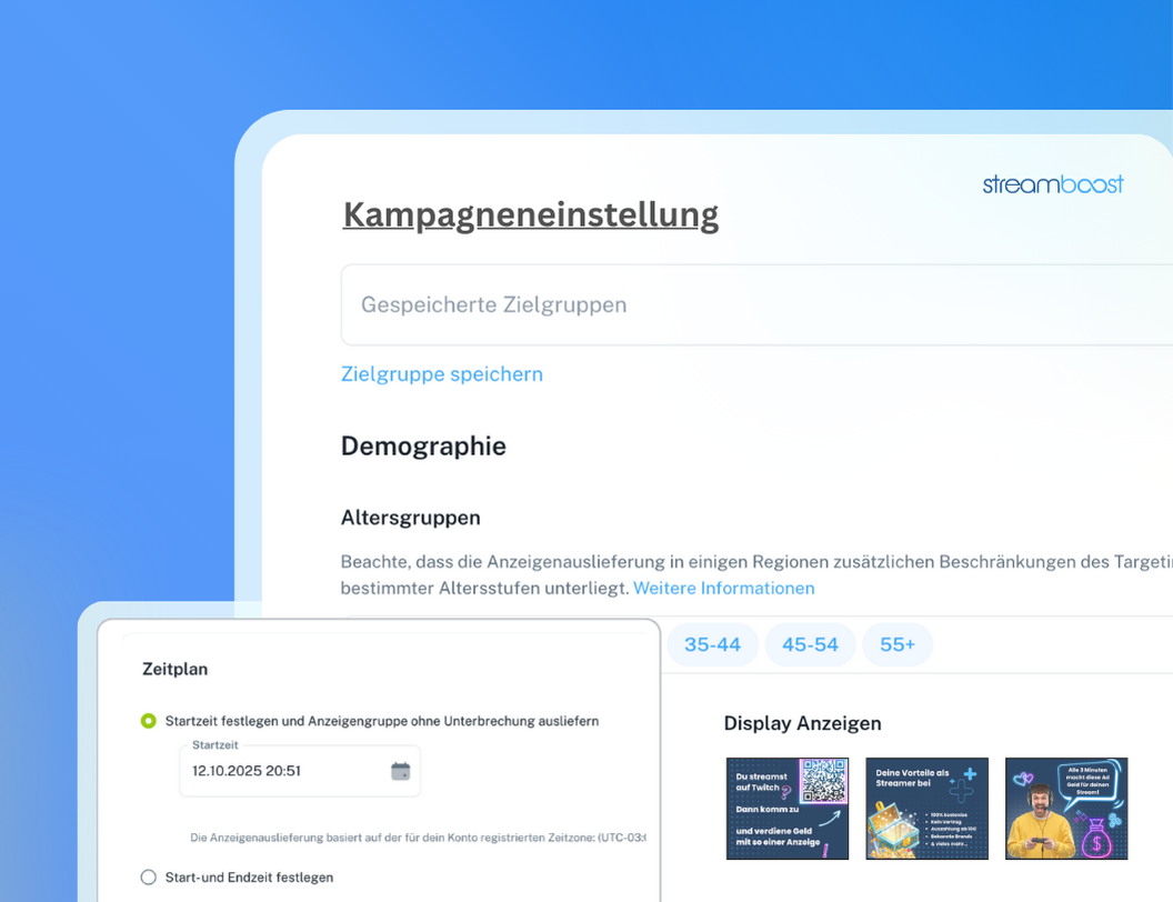 Zielgruppen und Ads festlegen